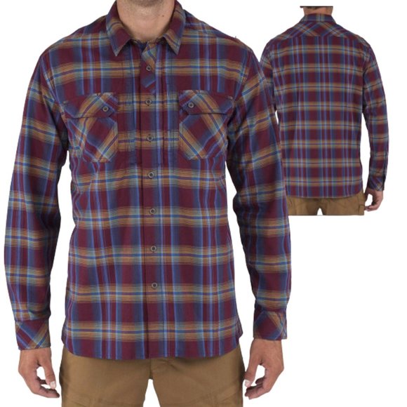 5.11 Tactical Other - NWOT 5.11 Tactical Concealed Carry Blue Burgundy Plaid